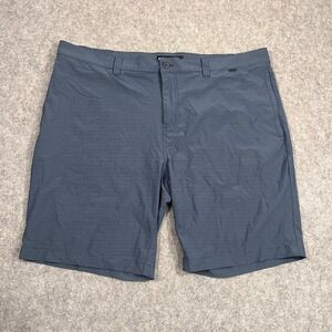 Travis Mathew Blue‎ Striped Performance Stretch Chino Shorts Men's Size 42